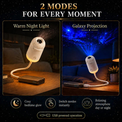 USB Galaxy Star Projector Night Light
