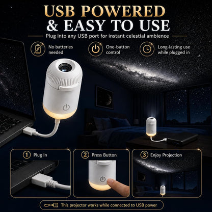 USB Galaxy Star Projector Night Light
