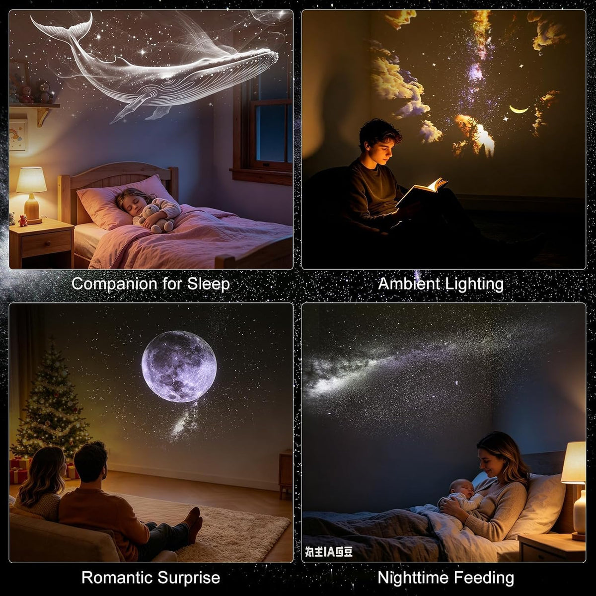 USB Galaxy Star Projector Night Light
